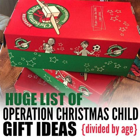 samaritans purse christmas boxes list